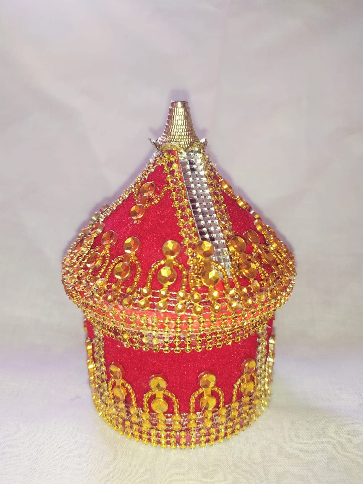 GenericRK Creation Small Sized Round Wooden Desinger Sindoor Box