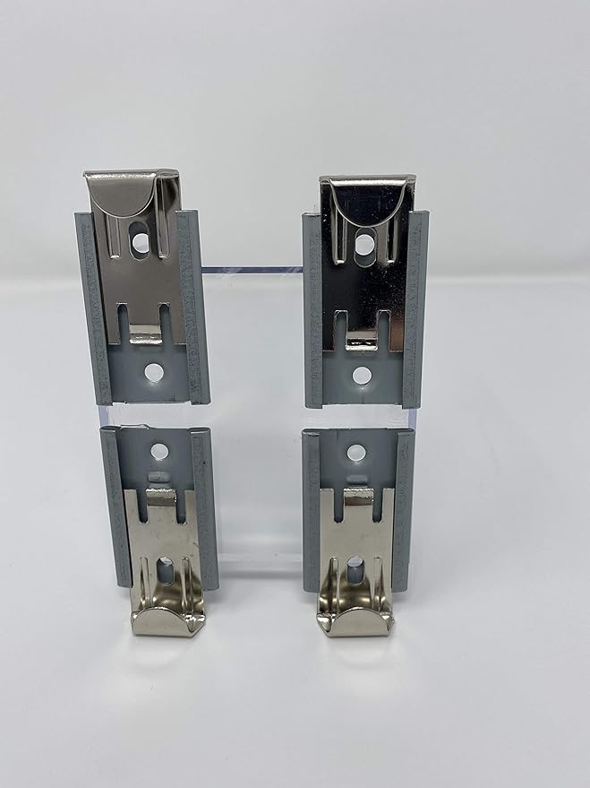 CRL Nickel Plated Adjustable Mirror Clip Set for 1/4 in (6 mm) Beveled