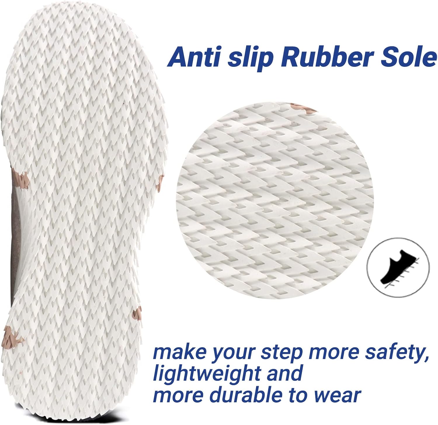 Beita Running Shoes for Women Non Slip Walking Sneakers Breathable Sports Shoes for Gym Travel Work Food Service Platform Comfortable All Day Lightweight Beige - Image 4