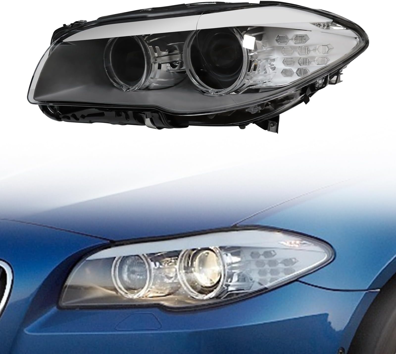 Amazon.com: WenDissy Headlight Assembly For BMW 5 Series F10 550i 535i ...