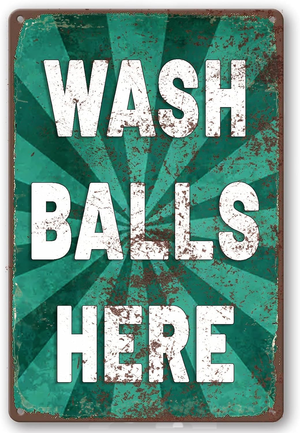 SMAZDFXX Wash Balls Here Vintage Metal Signs Funny Golf Tin Signs Man Cave Decor Sports Golfer Country Golf Club Wall Decoration Poster 5.5"x8"