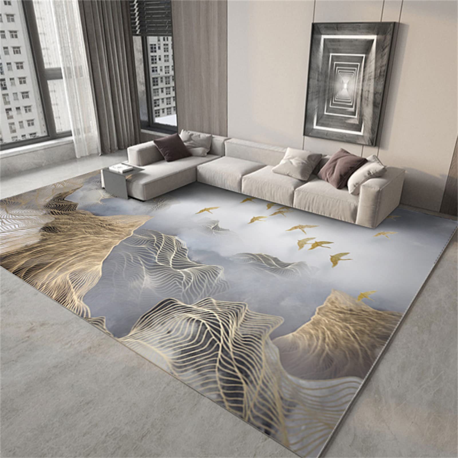 Tappeto Moderno Soggiorno Tappeto Di Lusso Leggero Semplice Casa Soggiorno Divano Assorbimento D'acqua tappeto sala grande fatto su misura casa moderna170X240CM/5ft 7''X7ft 10''