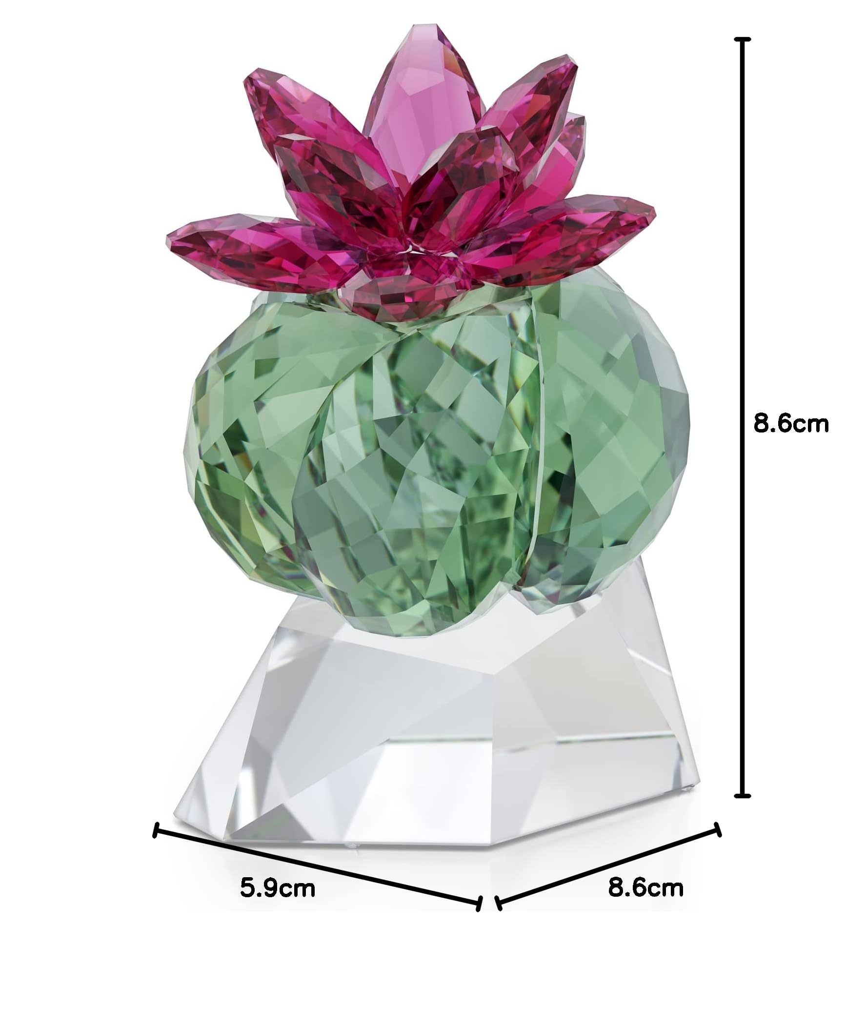 Swarovski Crystal Flowers Bordowy kaktus