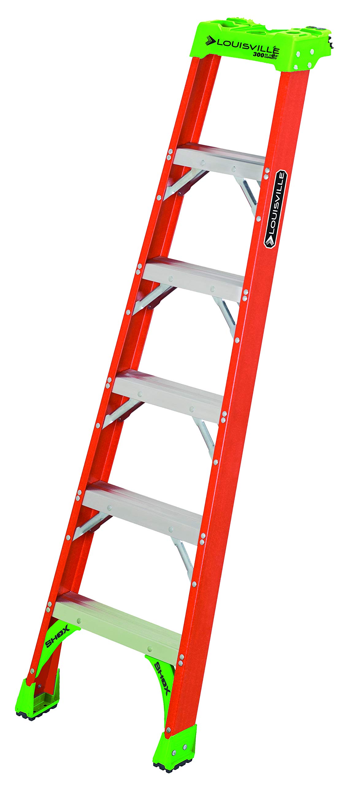 Louisville Ladder FH1506 Fiberglass Pro Shelf Ladder, Type IA, 300-Pound Load Capacity, 6-Feet