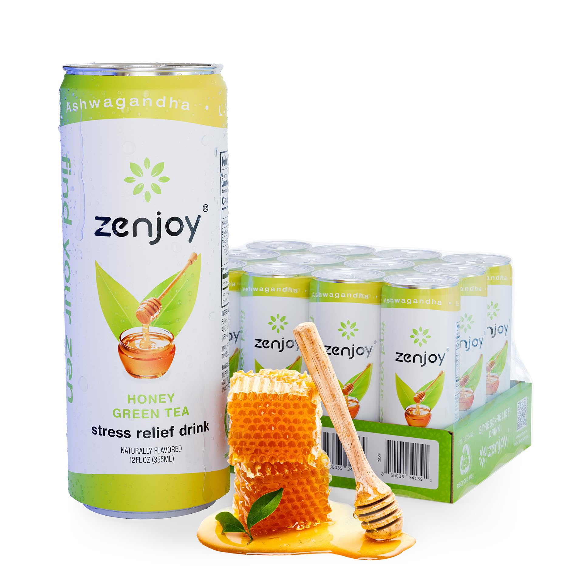 Amazon.com: Zenjoy Stress Relief Drink, Calming Green Tea, Non