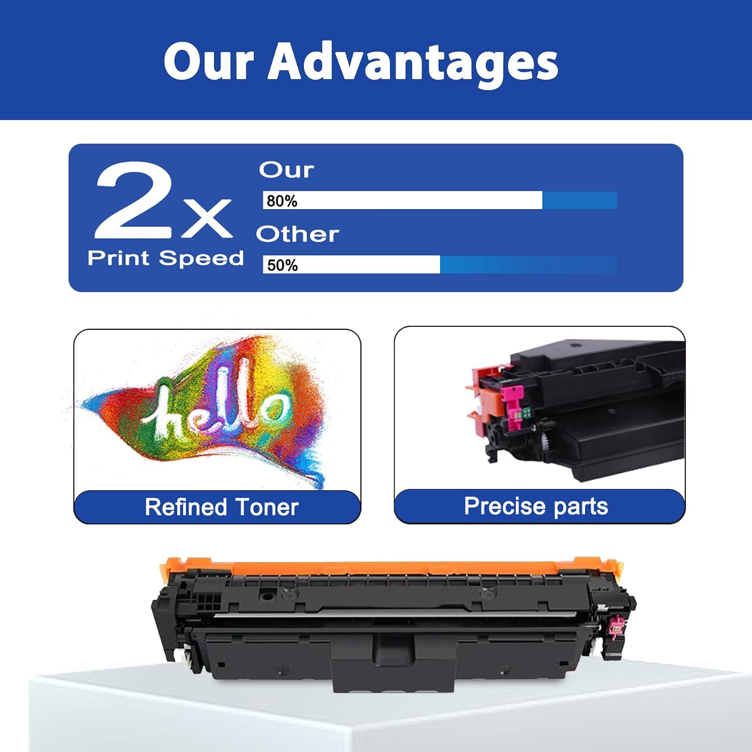 210A Toner Cartridges 4 Pack 4301fdw Replacement for HP 210A 210X 210 W2100A W2100X | Work for Color Pro MFP 4201dn 4201dw 4301fdn 4301dw 4301fdw Printers, Black Cyan Magenta Yellow (with Chip)