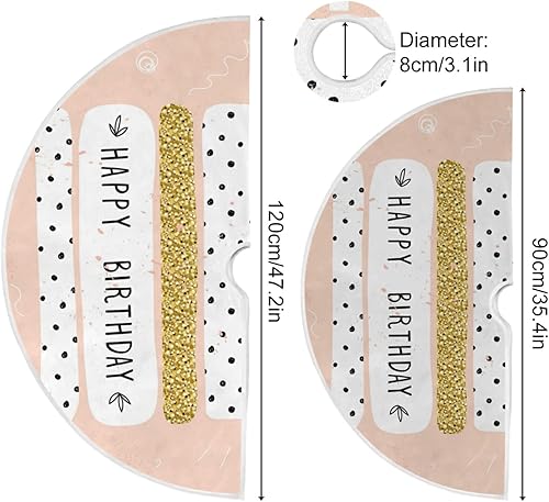 Miniatura 4 de Falda de árbol de Navidad para el día de cumpleaños, falda de árbol de 36 pulgadas para tartas, faldas de árbol de Navidad, tapete de pie de árbol