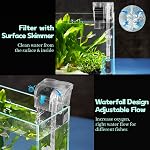 LAQUAL Ultra Clear Small Fish Tank with Filter & Light (3 Gal), Rimless Glass Low Iron Aquarium Starter Kit, Beta Fish Tank & Filter with Surface Skimmer & 3-Mode LED Light