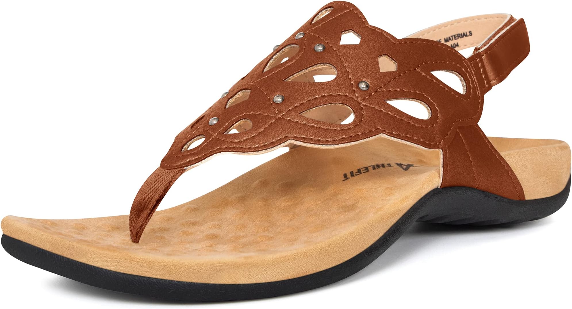 AthlefitWomen's Arch Support Orthotic Sandals Comfortable Walking Orthopedic Thong Sandals