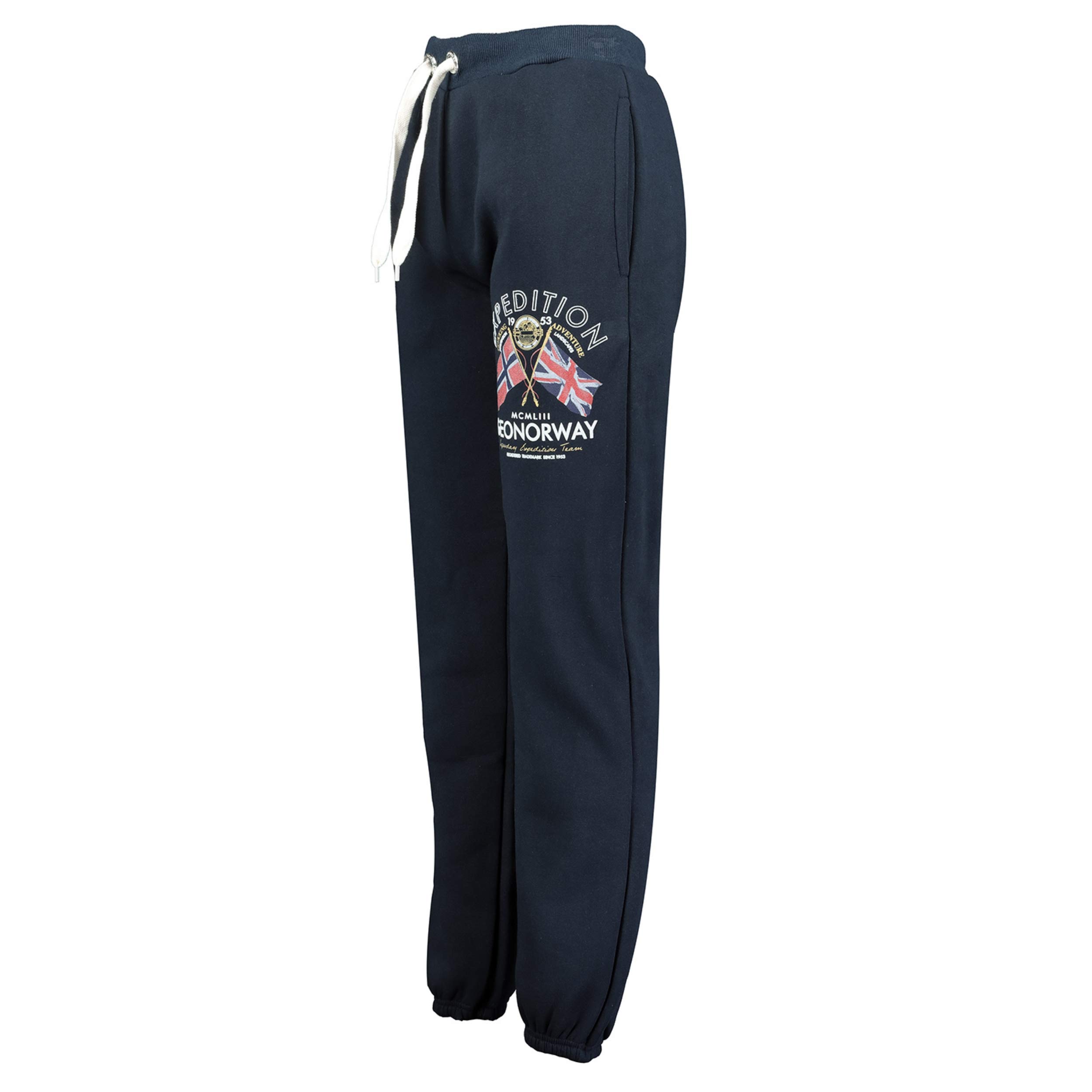 GEO NORWAY Mike Men - spodnie do joggingu spodnie sportowe męskie - spodnie treningowe Sport Training Jogger Streetwear Pants - dres treningowy spodnie rekreacyjne bawełna poliester kieszenie granatowe L, morski
