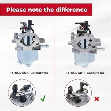 NIMTEK XT675 14 853 55-S Carburetor for Kohler 149cc XT650 XT675 XT6.5 XT6.75 Engine MTD Lawn Boy Toro Lawn Mower with 14 083 15-S Air Filter