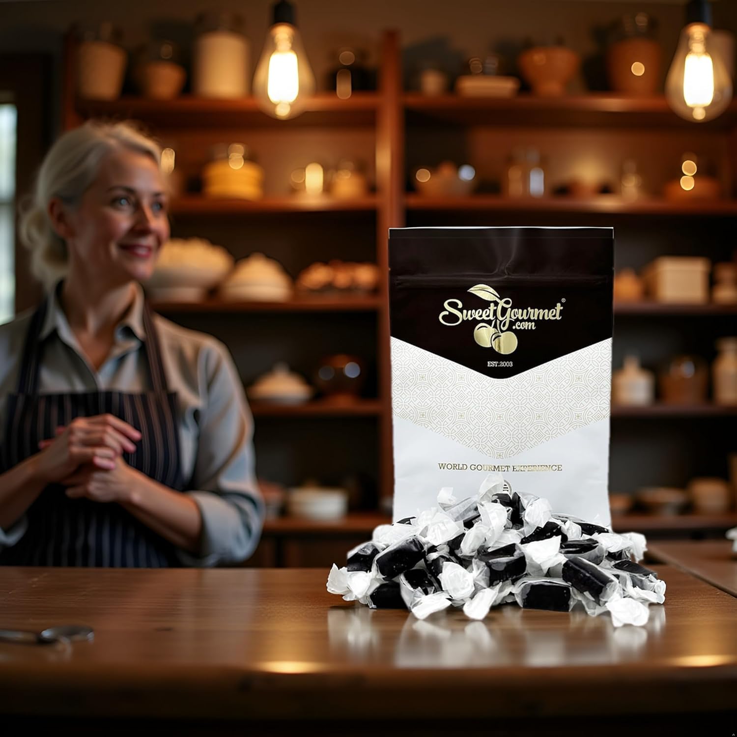 SweetGourmet Heavenly Soft & Delicious Licorice Caramels | Old-English Candy | 2 Pounds