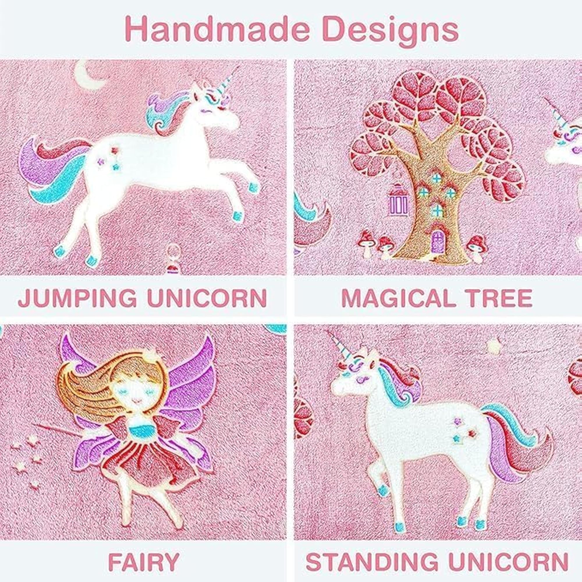 Magical Unicorn Fairy Fleece Blanket, Soft Plush Throw