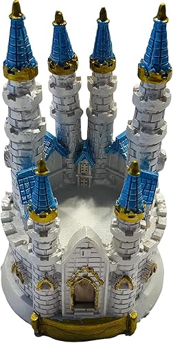 Miniatura 4 de Fake Mini Cake- White Glitter Princess Castle Topper on Fake Cake - 2 pc Set- Handmade by Dezicakes- Fake Cake -Artificial Cake