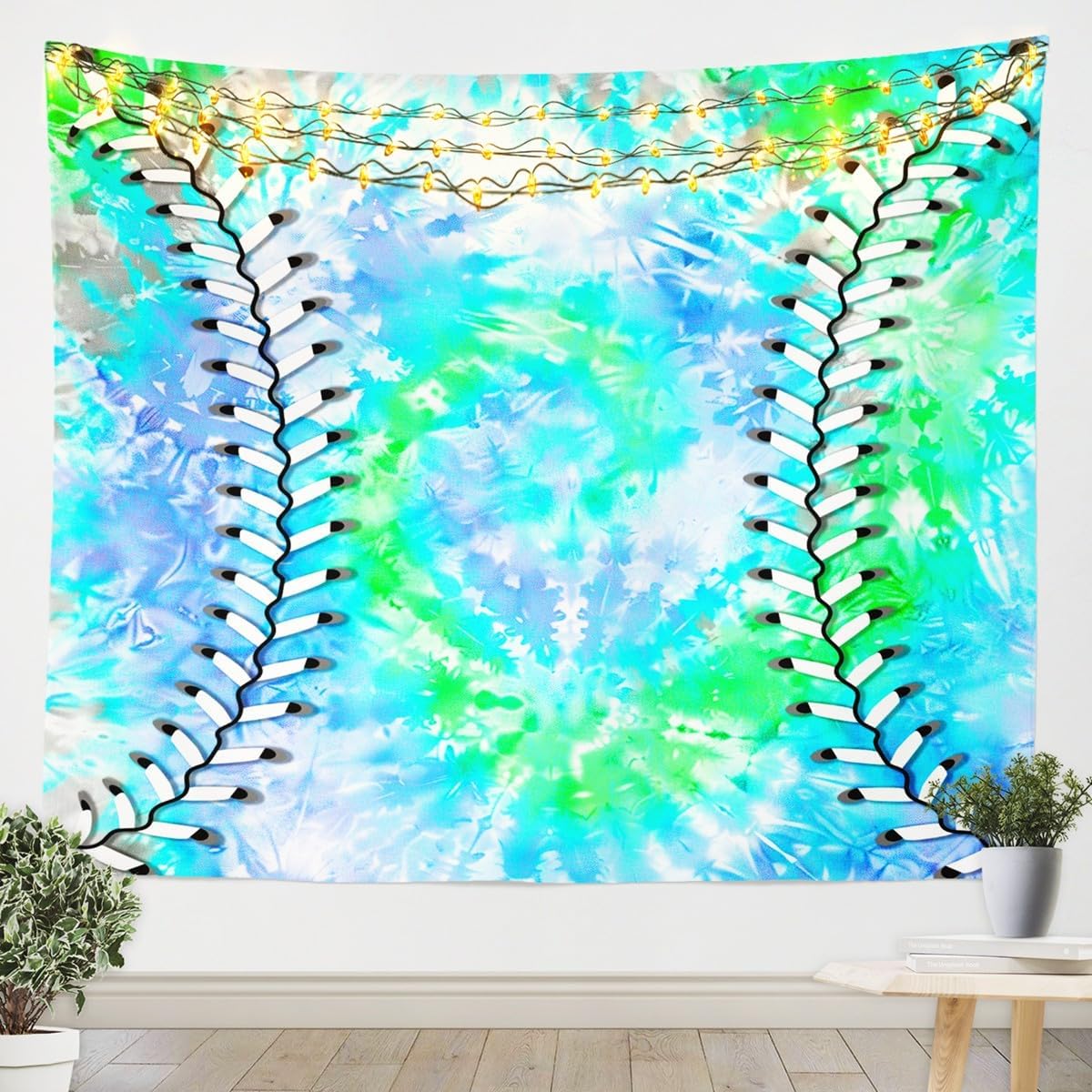 Feelyou Tie Dye Wall Hanging Colorful Marble Tapestry Watercolor Pastel Pink Blue Purple Wall Blanket for Kids Boys Girls Abstract Art Adult Medium 59 X59 image 3