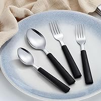 Vista 12 de Pleafind 24 cucharas de cena, cubiertos de 7.4 pulgadas, juego de cucharas de acero inoxidable, cucharas plateadas, cucharas de cubiertos