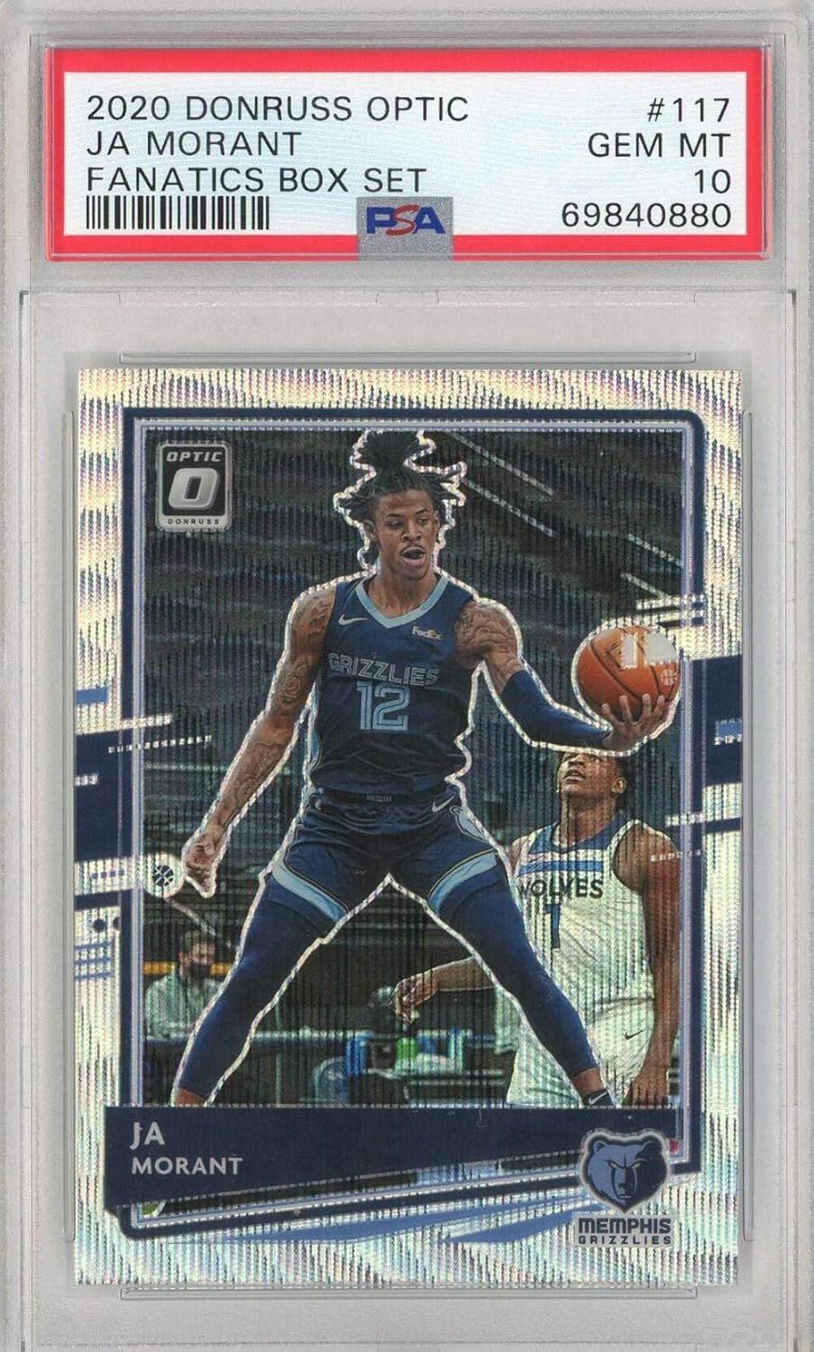 Graded 2020 Donruss Optic Ja Morant #117 Fanatics Box Set Basketball Card PSA 10 Gem Mint