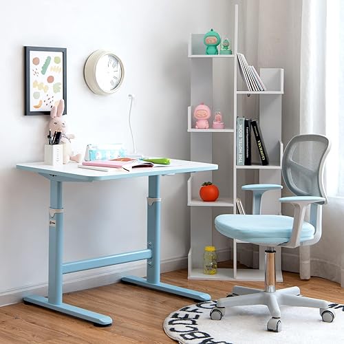 Miniatura 8 de Costzon Escritorio para niños escritorio de estudio de altura ajustable con manivela de mano amplia mesa para la escuela la sala de estudio la