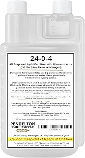 Pendelton Turf Supply 24-0-4 All Purpose Liquid Fertilizer with Micronutrients (50percent Slow Release Nitrogen) (32oz)