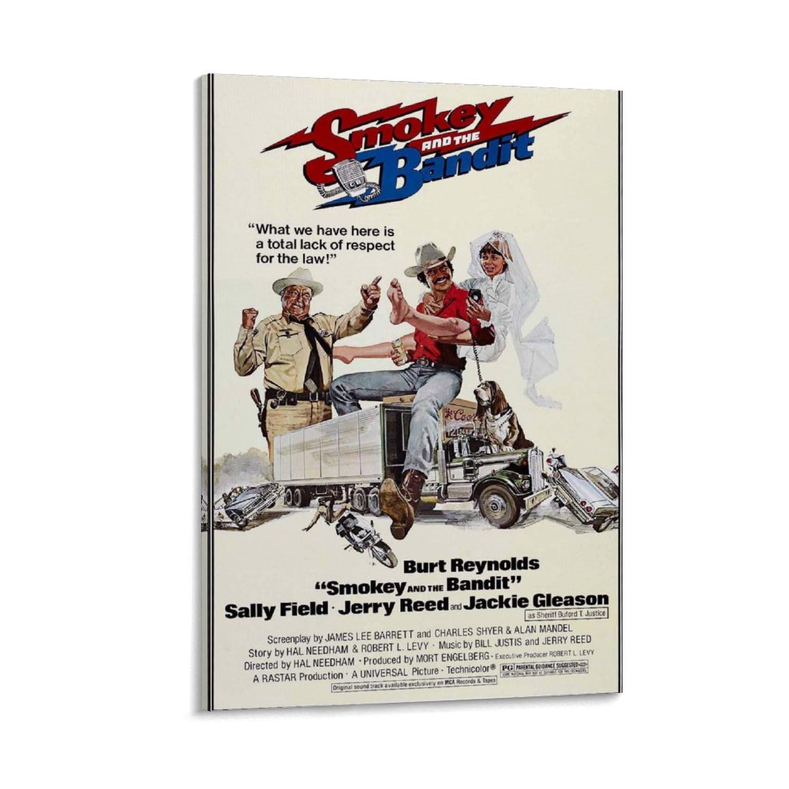 Smokey And The Bandit Movie Poster Canvas Art Posters for Room Aesthetic And Wall Art Picture Living Room Decor Poster 08x12inch(20x30cm) Frame-style