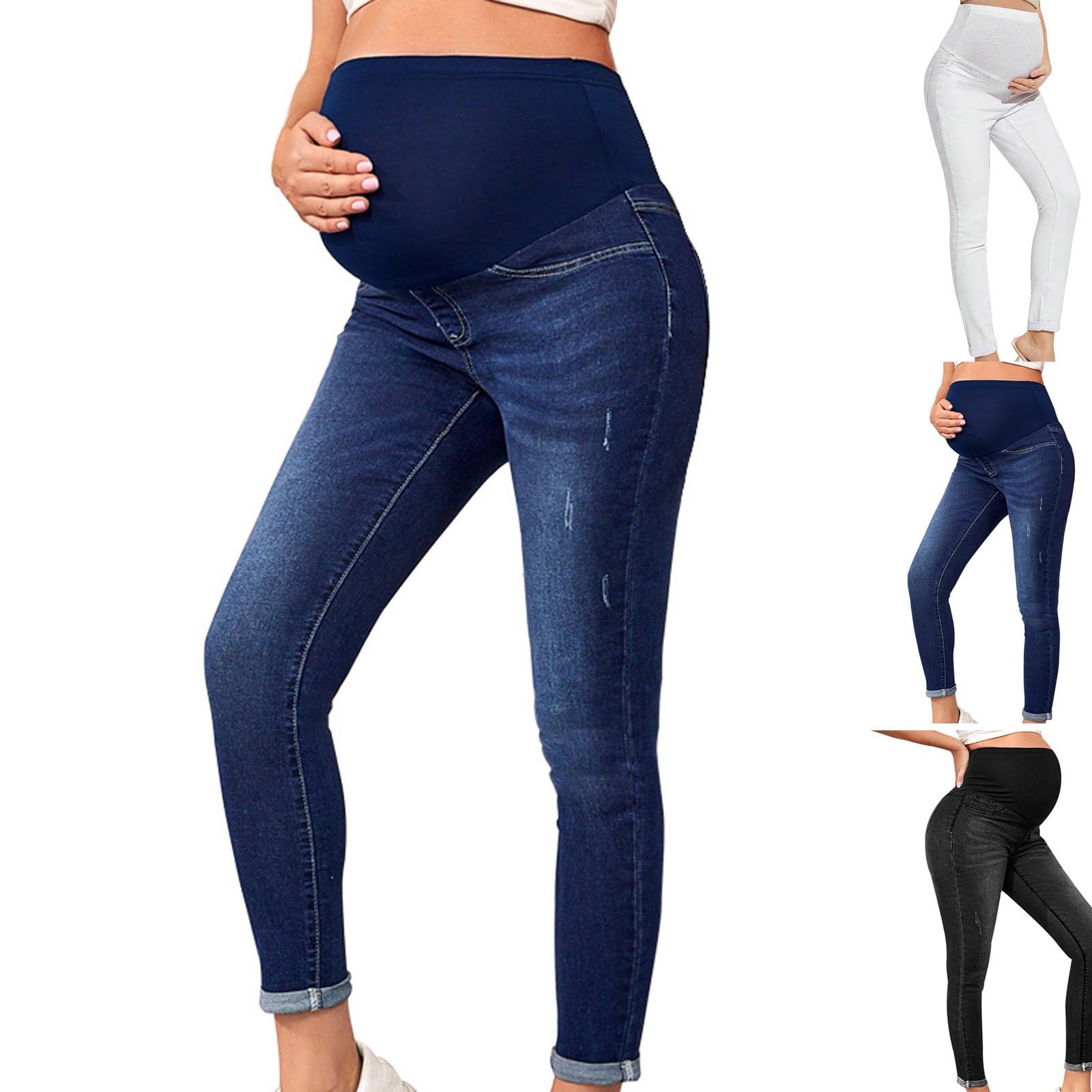 Jean de grossesse skinny pour femmes enceintes, pantalon de grossesse, pantalon de maternité, jeans usé, jeans de maternité, leggings pour grossesse, jeggins