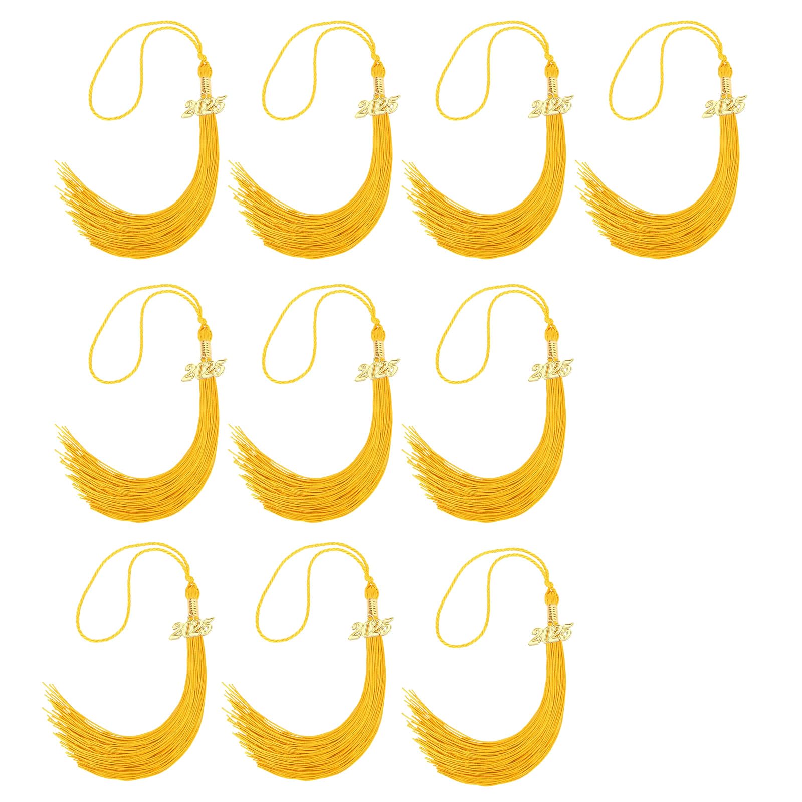 Elnwnnkc 10Pcs Graduation Hat Tassels Charm Class of 2025 Graduation Hat Decoration Tassels for Bachelor Gown Academic Accessories