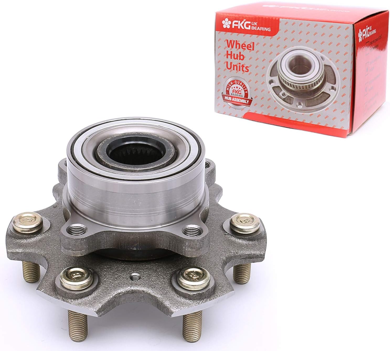 FKG 515074 Front Wheel Bearing Hub Assembly fit for 2001-2006 Mitsubishi Montero (4WD ONLY), 6 Lugs