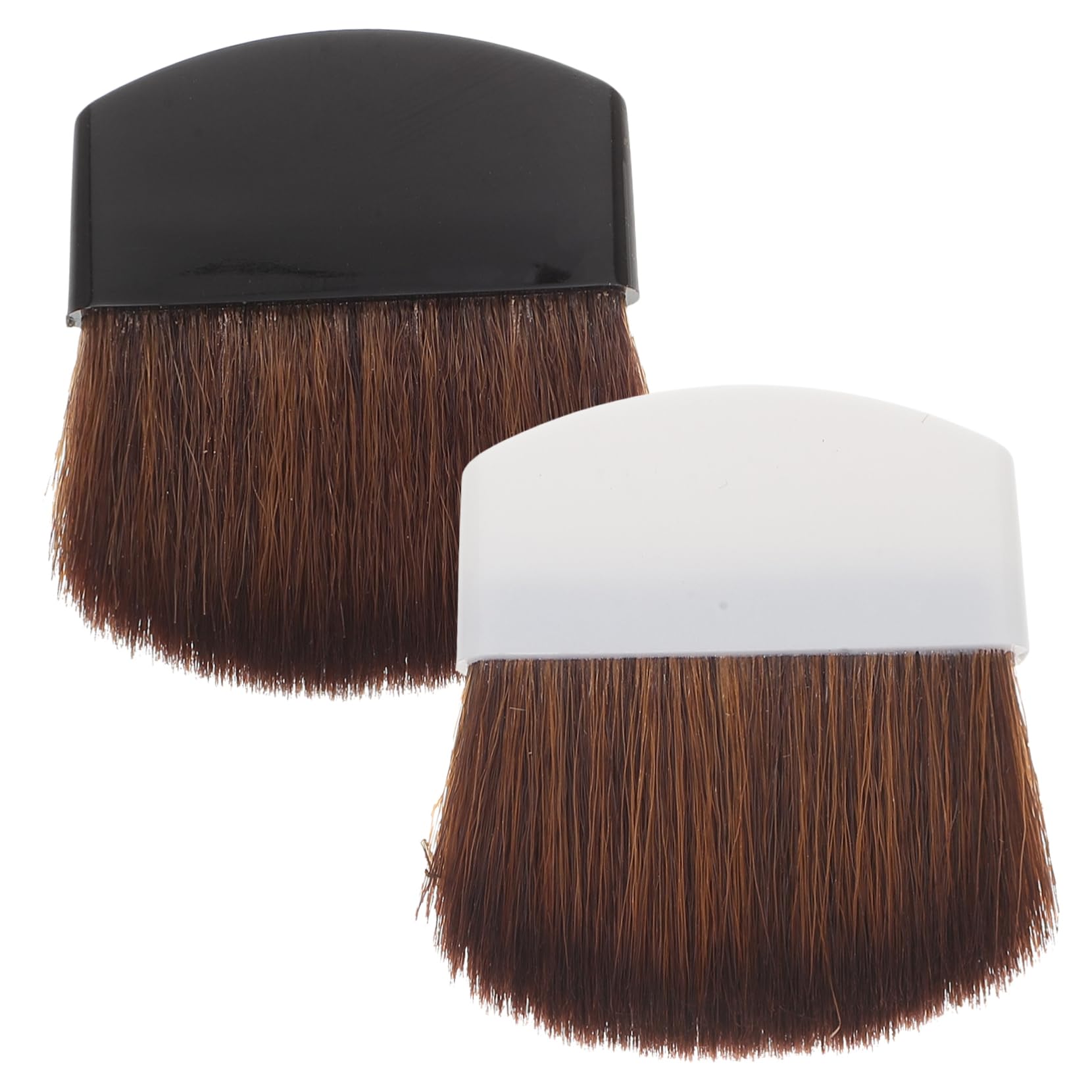 Pennelli per Trucco Professionali Viso Set da 2 Pezzi Portatili Pennello per Fondotinta e Pennello per Fard, Accessori di Bellezza Impugnatura Liscia per Trucco Personalizzato