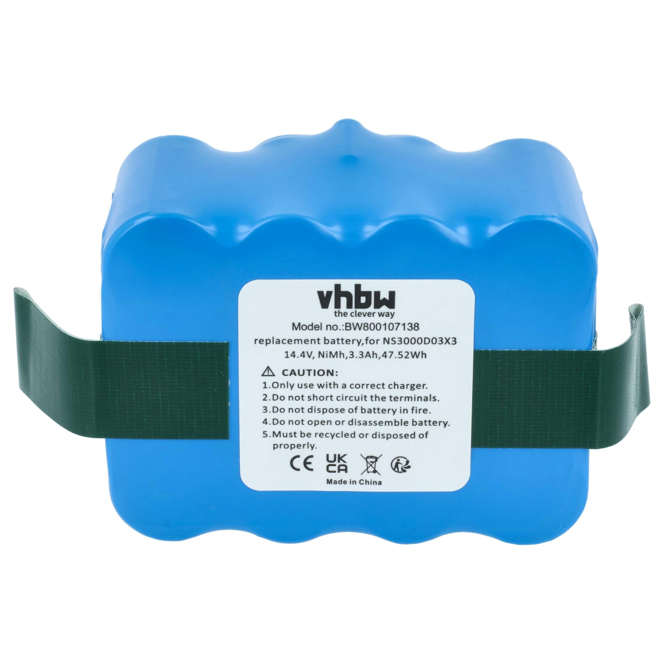 vhbw Bateria kompatybilna z Yoo Digital Iwip 1000, 600 odkurzacz (3300 mAh, 14,4 V, NiMH)