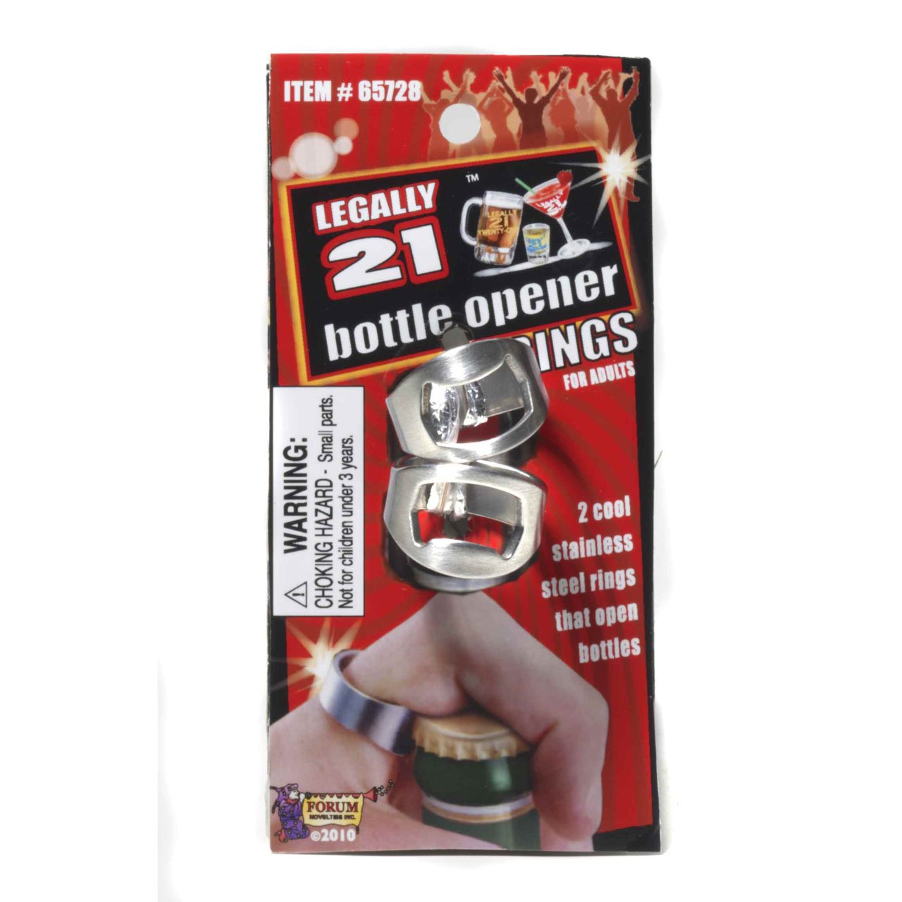 Buy Forum Novelties 65728 Legally 21 Bottle Opener Rings Set of 2