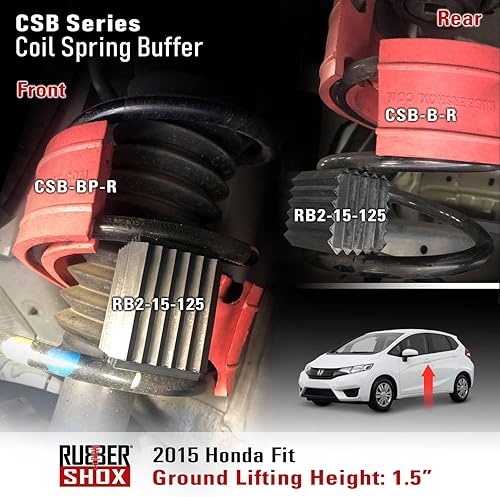 Miniatura 3 de EE. UU. RubberShox - Kit universal de amortiguador de resorte helicoidal y suspensión automotriz de la serie DuraTPE para mejorar el rendimiento y