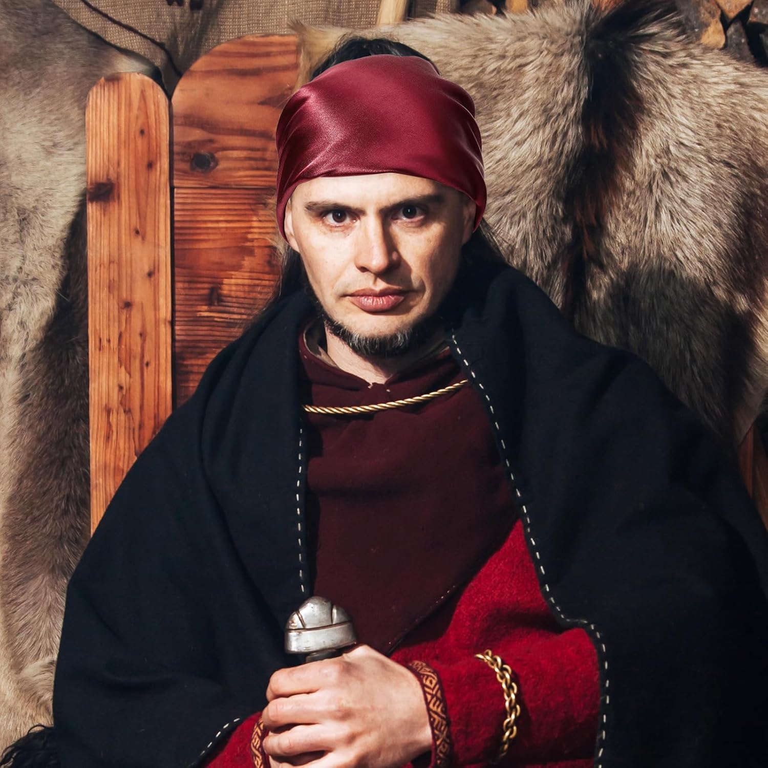 American Trends Wild Rag Cowboy Scarf for Men 35 Inch Western Head Scarf Silk Feeling Cowboy Scarves Neck Bandana - Image 5