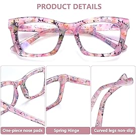SIGVAN 6 Pack Oprah Style Reading Glasses Blue Light Blocking Square Computer Spring Hinge Readers for Women Men (6 Mix, 3.0, multiplier_x)