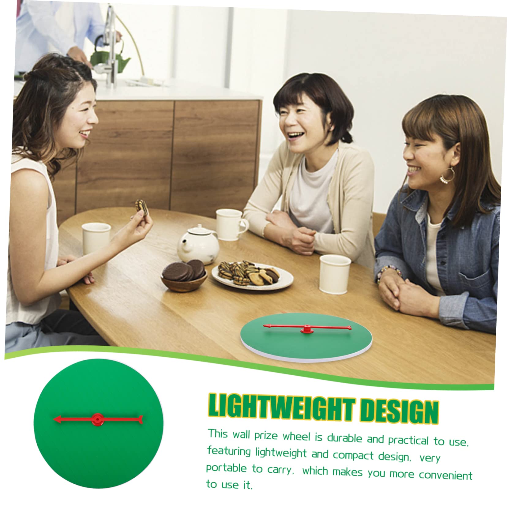 Hemoton Creative Prize Wheel Decorative Wall Turntable for Parties Game Nights Educational Activities Game Prop for Fun Events