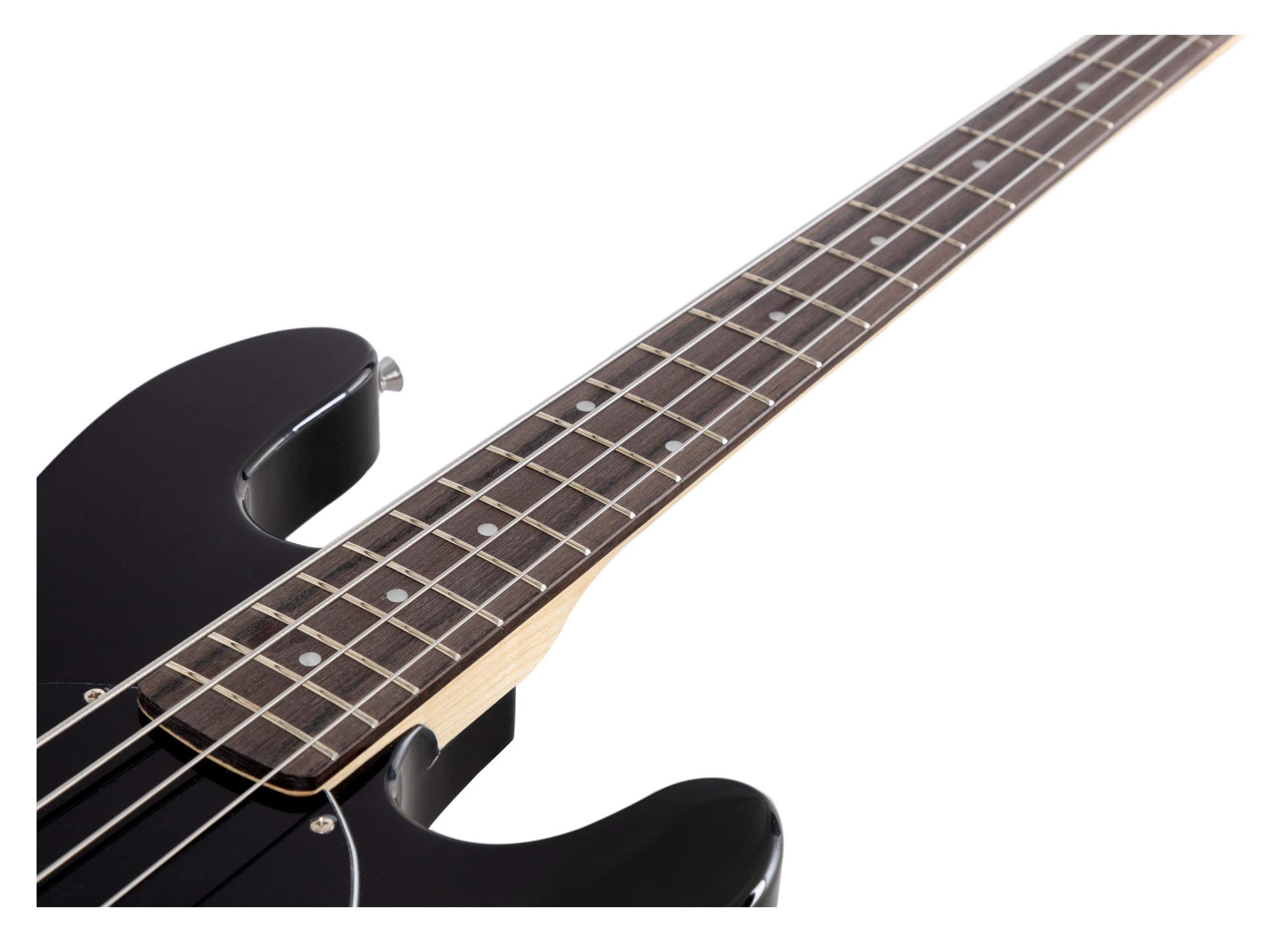 Rocktile MB-4 BK E-Bass - Body: Linde, Hals: Ahorn - Griffbrett: Technical Ebony - 2 Single Coil-Pickups im Humbucker-Format - Regler: 1x Blend, 1x Volume, 1x Tone - Schwarz