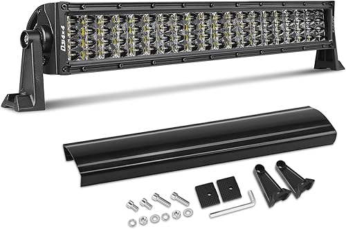 DJI4X4 Reflector de barra de luces LED cree, de 12 pulgadas, 72 watts. Luz antiniebla de LED, para vehículos todoterreno, con panel negro, para