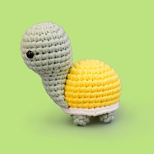 Miniatura 7 de POPOJOY Kit de ganchillo para principiantes, kit de inicio para aprender a tejer, con hilo suave fácil, tutorial en video paso a paso, juego de kits