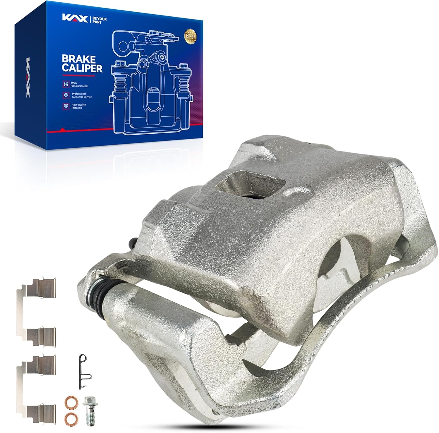 KAX Front Right Brake Caliper 19B2699 Compatible For Corolla 2003-2008, Matrix 2003-2008, Vibe 2003-2008, Replacement Brake Caliper