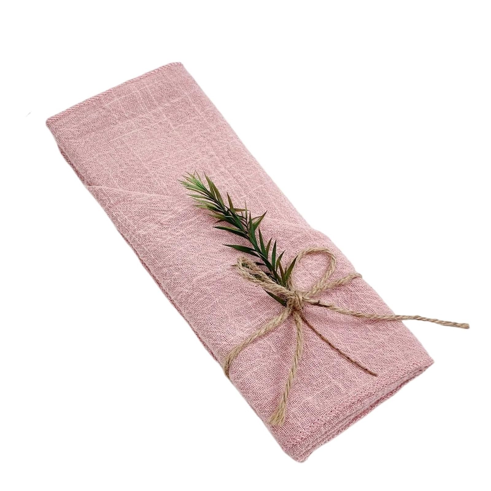 Linen Napkins Gauze Cotton Napkins Rustic 12pcs 30x30cm