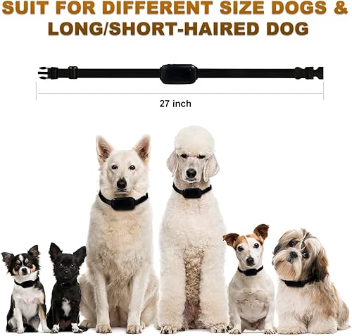 Miniatura 5 de Axhpn Collar recargable para ladridos de perro con vibración de pitido y choque opcional, collar antiladridos con 6 sensibilidad e intensidad