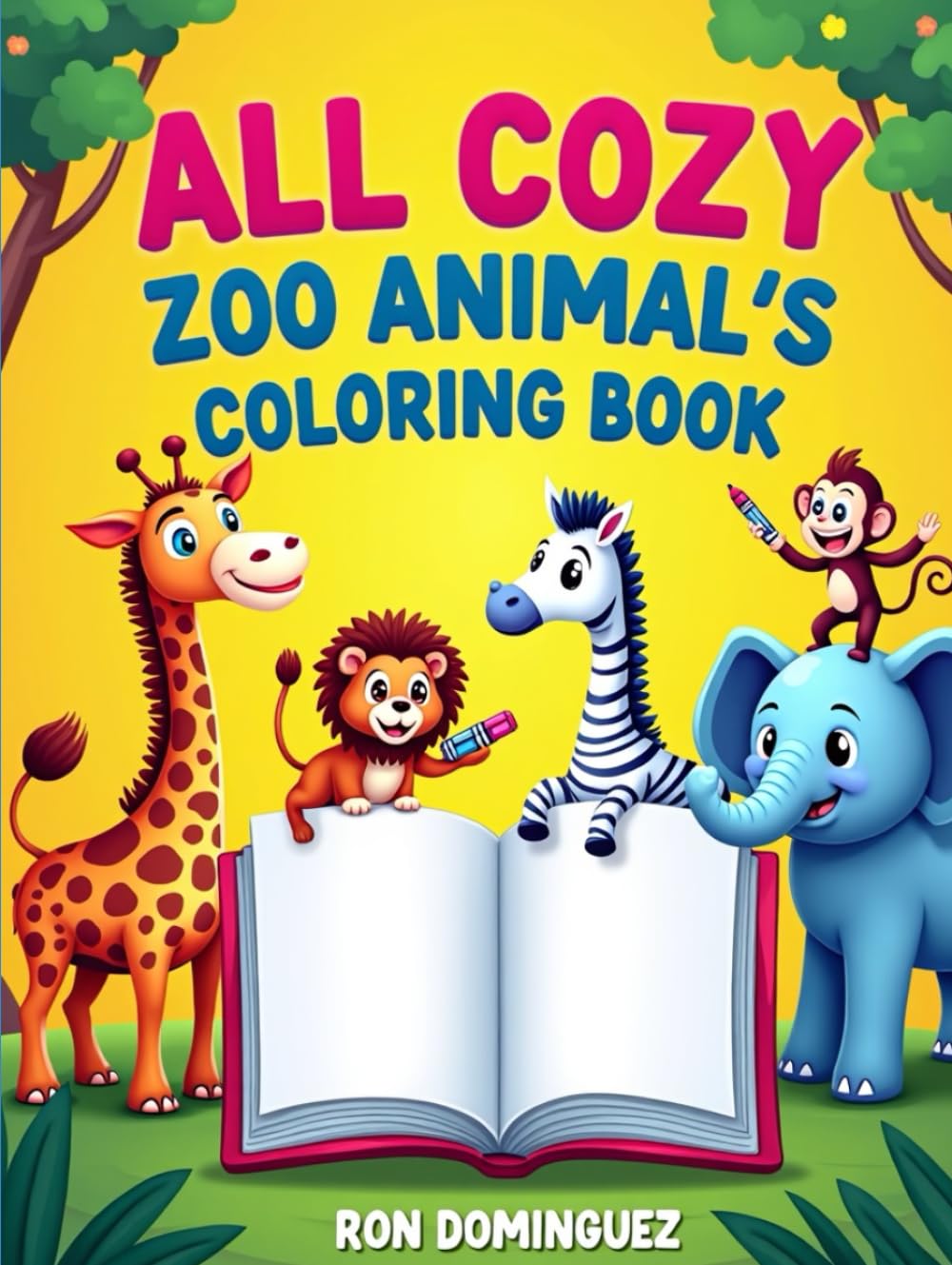 ALL COZY ZOO ANIMAL'S COLORING BOOK