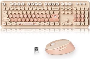 Orange Keyboard and Mouse Wireless Set