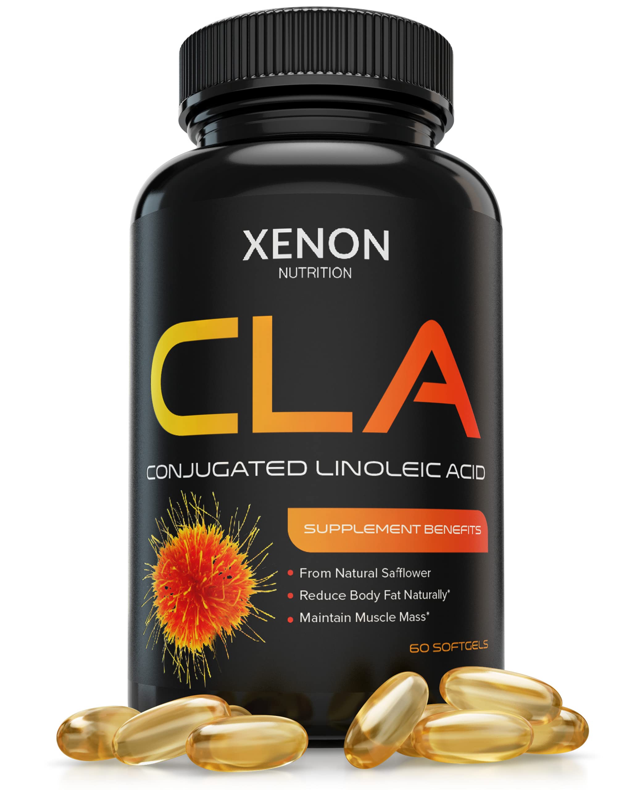 Photo 1 of **expiration date: 02/2023**
Xenon Nutrition CLA Conjugated Linoleic Acid - Weight Management Supplement with Natural Safflower Extract for Men & Women - May Help Burn Fat & Increase Muscle Mass, Antioxidant Support - 60 Softgels