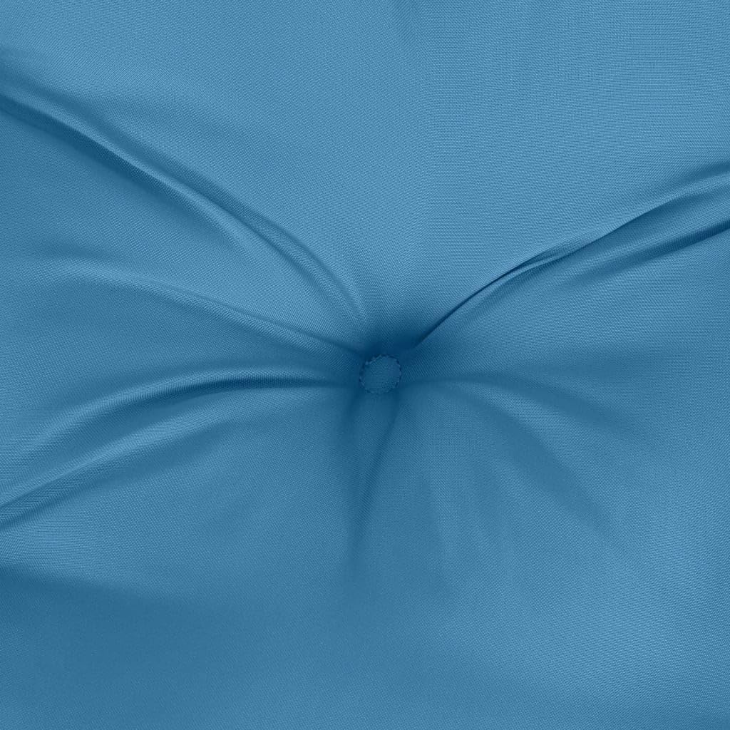 Confezione da 6 cuscini per sedia a schienale basso, 100 x 50 cm, blu melange | Set di 6 morbidi cuscini per sedie da giardino su terrazza, balcone o sala da pranzo, con pratici laccetti.