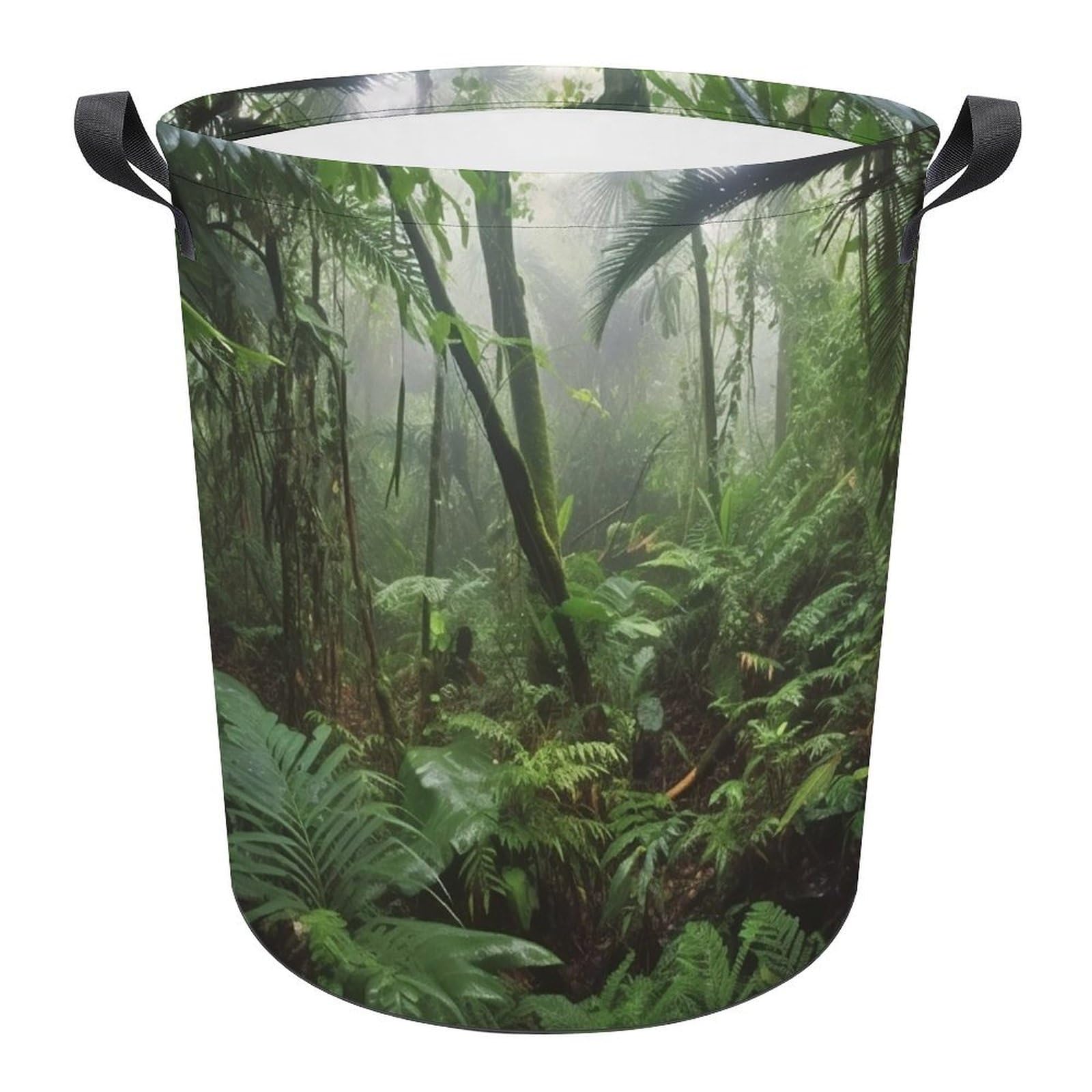 Panier à linge anti-humidité grand format pliable motif exotique