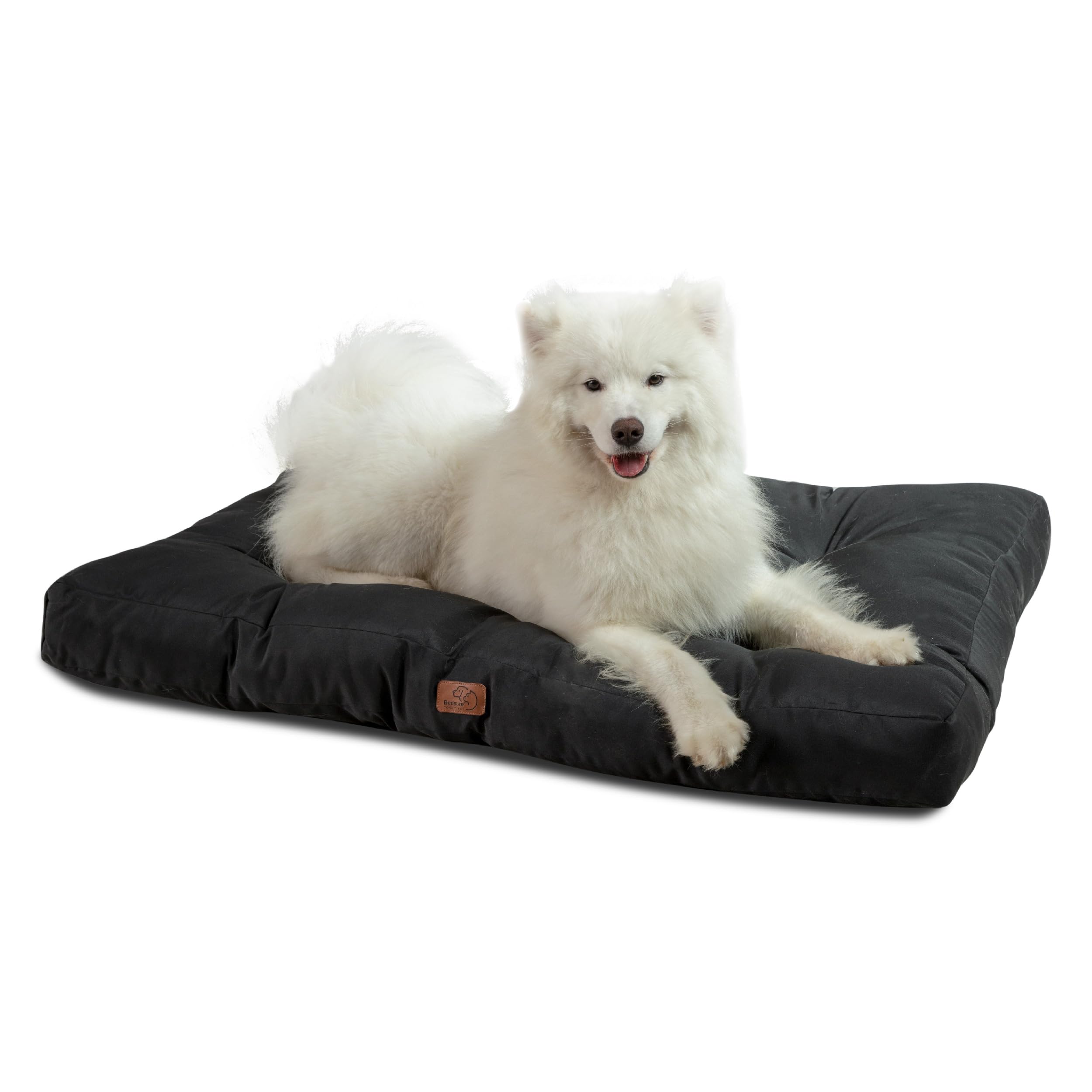 Bedsure - Cuccia impermeabile per cani, XXL-XL, materasso lavabile in tessuto Oxford, cuscino per cani resistente all’acqua, per gabbie, nero, 120 x 90 x 10 cm