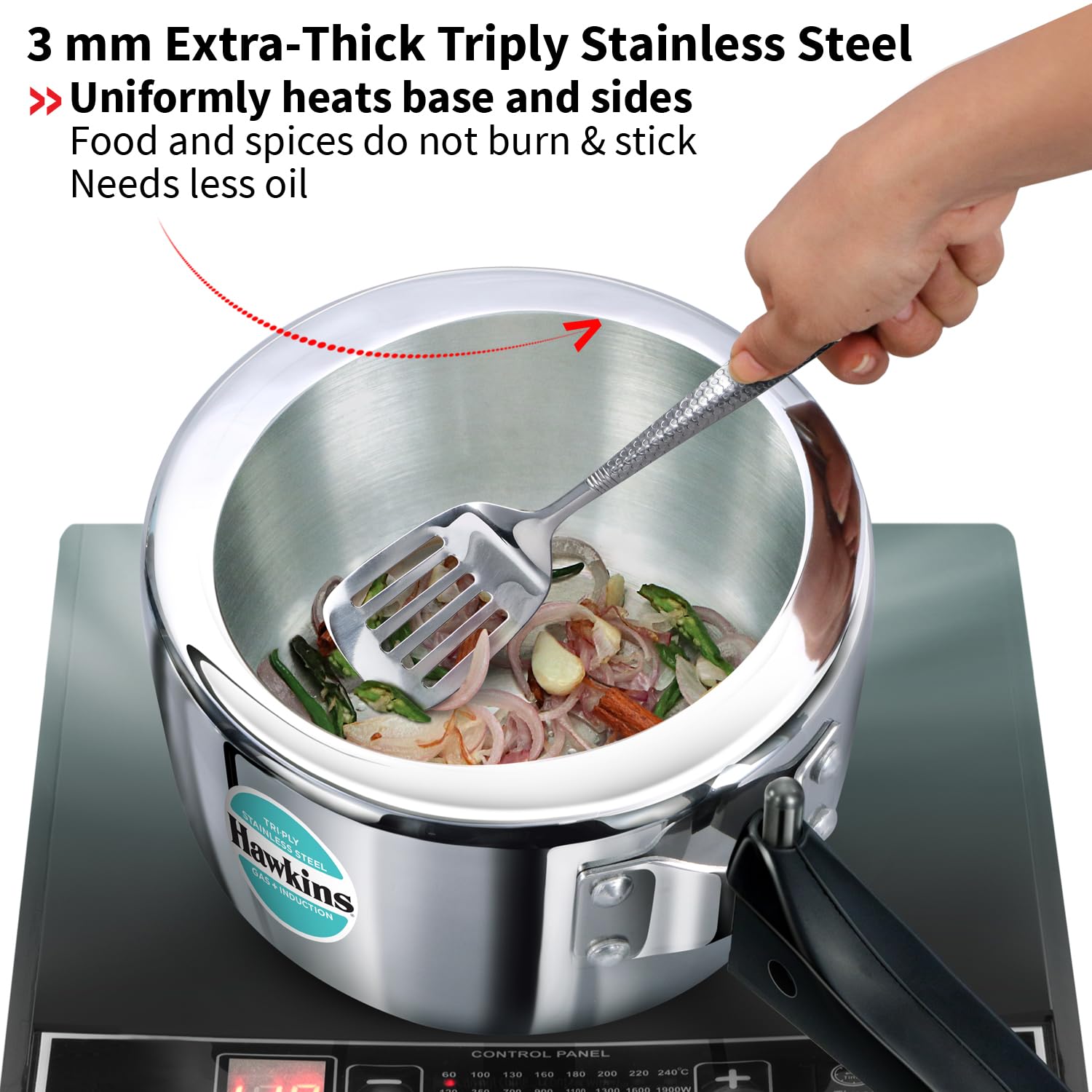 Hawkins 1.5 Litre Triply Stainless Steel Pressure Cooker, Inner Lid Induction Baby Cooker, Silver (HSST15) offers donot miss 2 Hawkins 1.5 Litre Triply Stainless Steel Pressure Cooker, Inner Lid Induction Baby Cooker, Silver (HSST15) offers donot miss