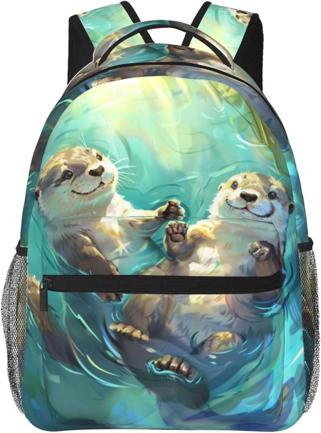 Romantic Night Wolf Backpack for Women Teen Girls School Laptop College Moonlit Forest Animal Celestial Wildlife Backpacks for Gifts Travel Hiking Work Camping, Polyester Lightweight Bookbag Back Pack