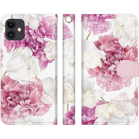 Amazon Co Jp Ruuu Iphone 11 Pro 手帳型 スマートフォン Iphoneケース カバー Iphone11pro ピオニー ボタニカル ピンク 花柄 模様 はな 蝶々 フラワー ブーケ フェミニン おしゃれ 可愛い かわいい 大人かわいい フローラル お洒落 ユニーク 個性的 白 ホワイト 雑貨 ギフト