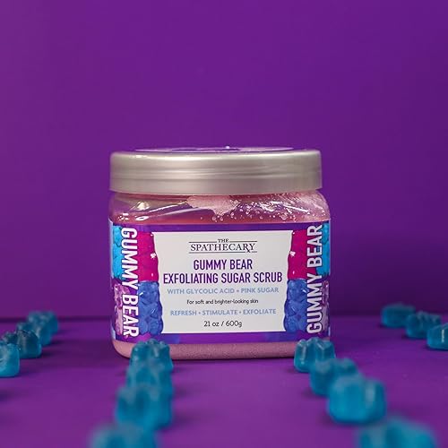 Miniatura 4 de The Spathecary Gummy Bear Exfoliating Body Scrub, 21 oz, exfoliante ultra hidratante y exfoliante para nutrir el cuidado corporal esencial